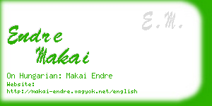 endre makai business card